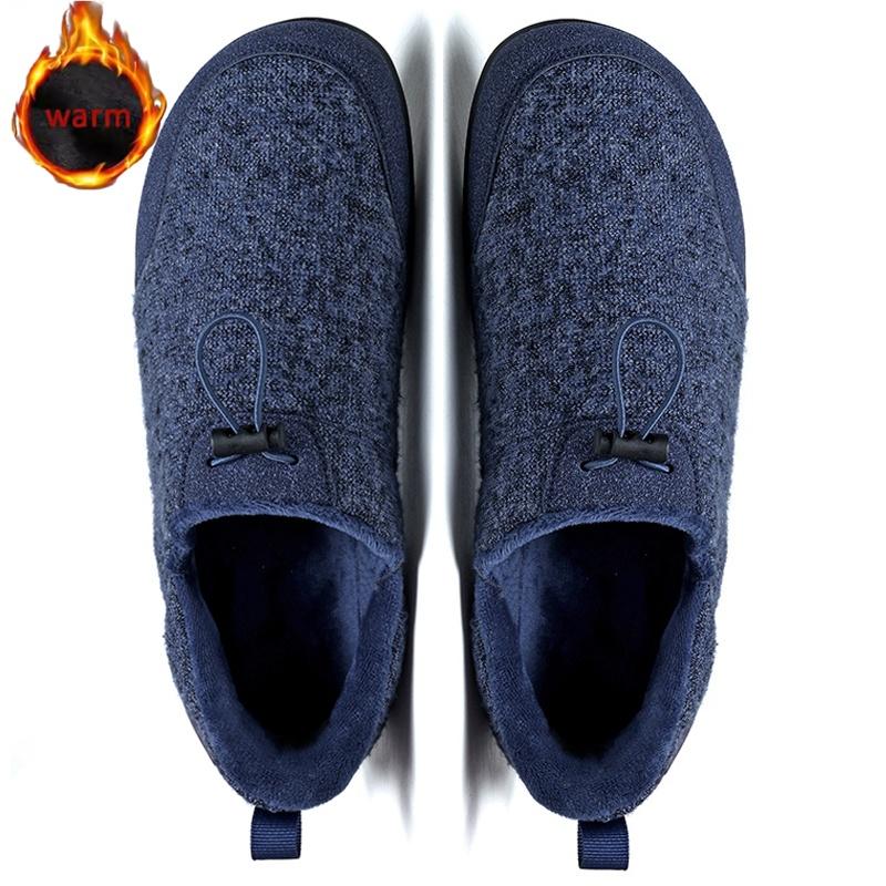 Couples Casual Cotton Shoes Comfortable Warm Cotton Shoes Non Slip Soft Sole Home Warm Cotton Slippers Indoor Outdoor Flats