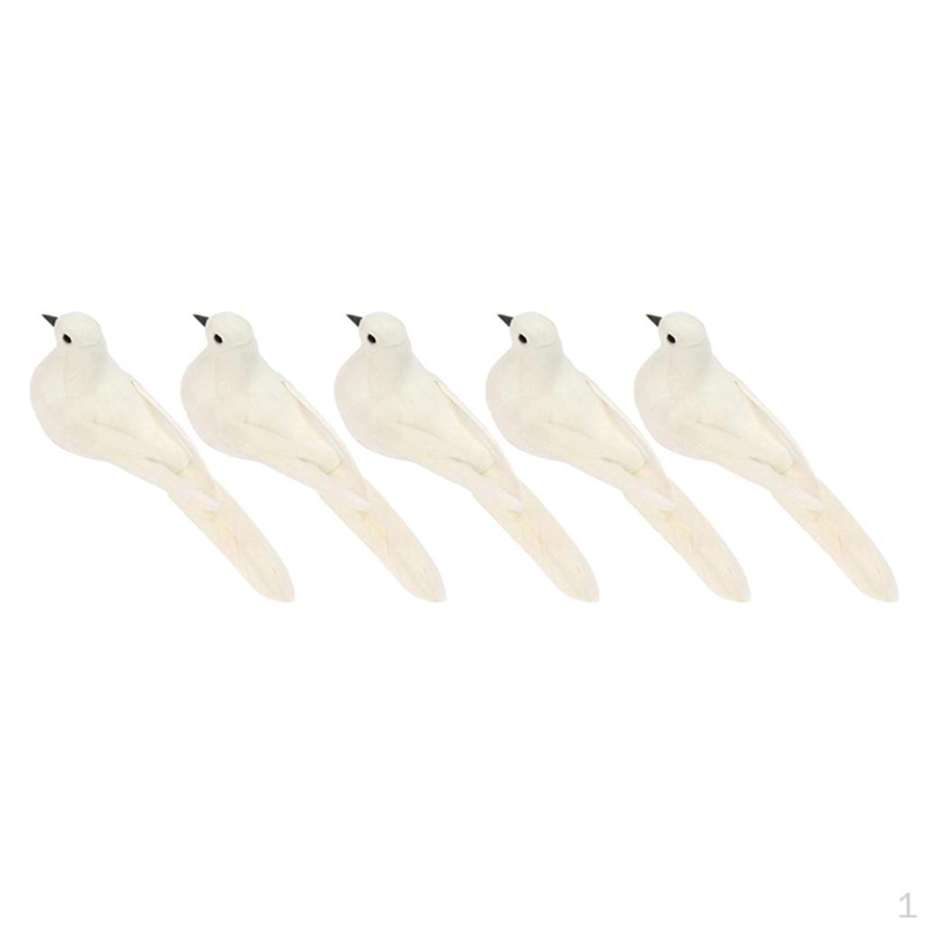 

5Pieces Handmade Birds Pigeon Model Decor Statue