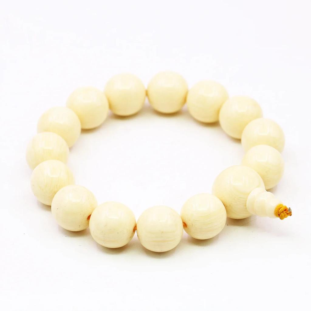 10/14mm Round Beige Beeswaxs Resin Bracelet Tee Amber DIY Anime Jewelry Making Design Women/men Gifts Elastic Bracelets Chain