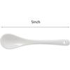 Set of 6 Premium White Porcelain Coffee Spoons for Espresso, Tea, Sauces, and Desserts