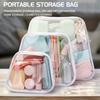 New Plastic Clear Hard Shell Zipper Case Stackable Portable Cosmetic Bag Waterproof Hard Case