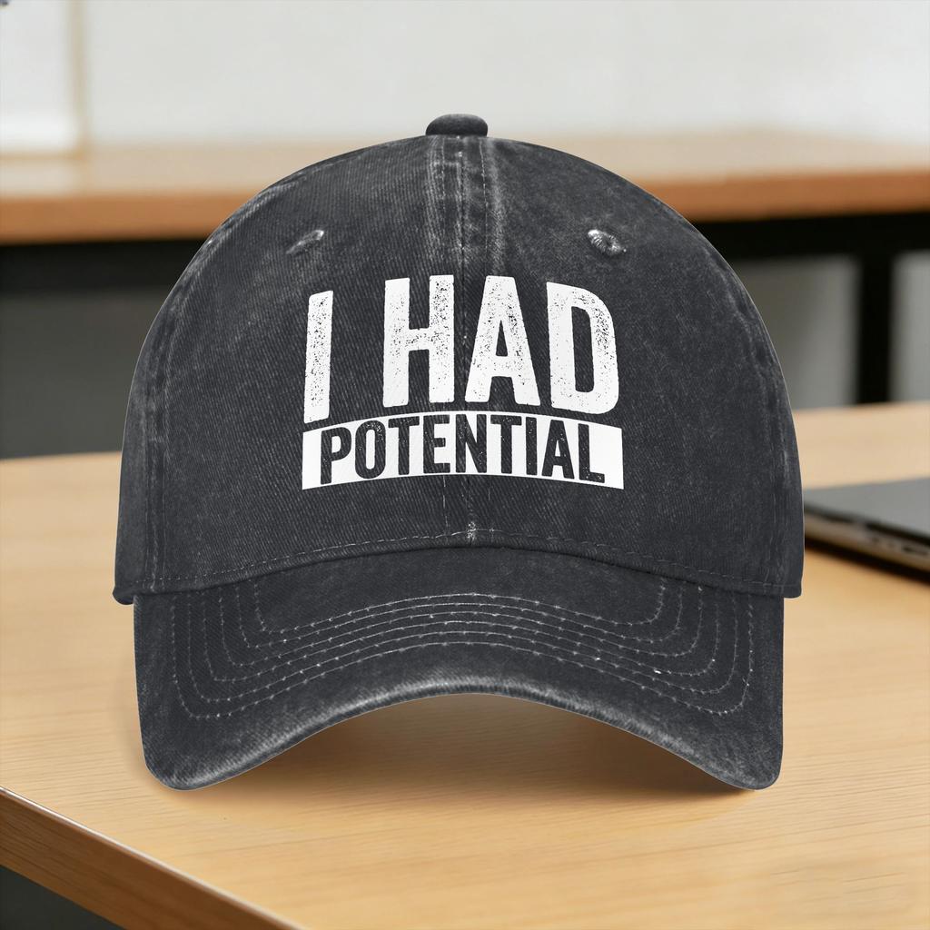 Baseball Cap I Had Potential Summer Casual Hip Hop Hats Women Unisex Design Tennis Skate Breathable Snapback Cap