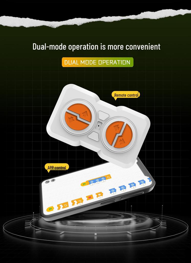 Programmable 5-in-1 Remote Control Moon Robot for Science Education, Compatible Building Blocks