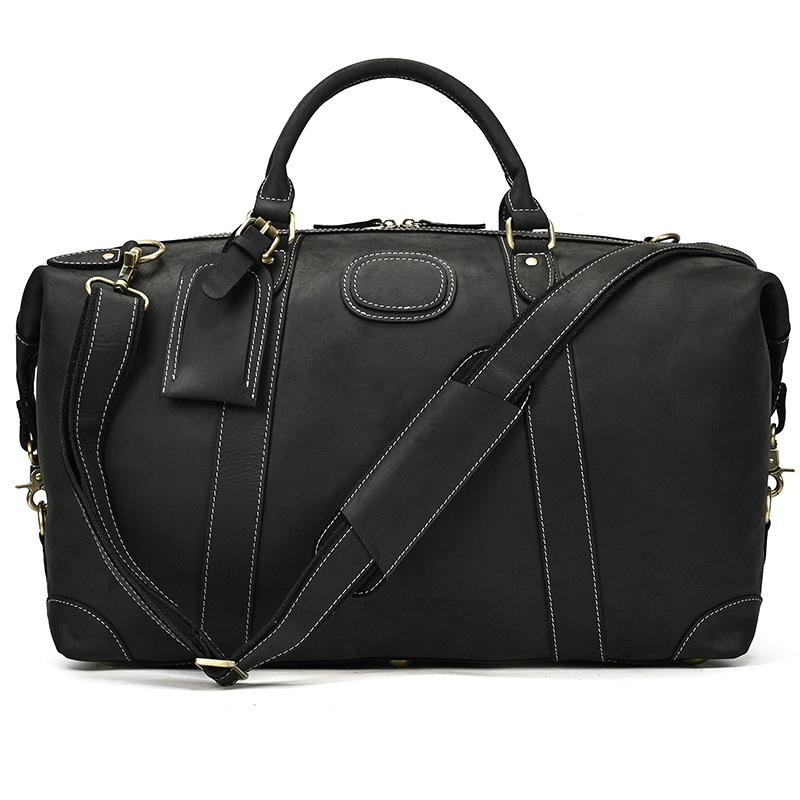 Business Travel Bag Handbag Genuine Leather Male Duffle Bags Airplane Extra Large Luggage Bag On Flights Custom Men Gift Bag