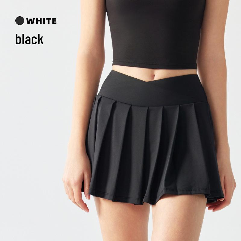 Women's Two-Piece Pleated Yoga and Sports Skirt - Breathable, Comfortable, Anti-Exposure for Tennis, Badminton, Running, and Fitness.
