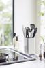 Yamazaki Kitchen Tool x x Compact yet Large 5183 Stand, Square, White, Approx. W9.5 D9.5 H18cm, Plate, Capacity,