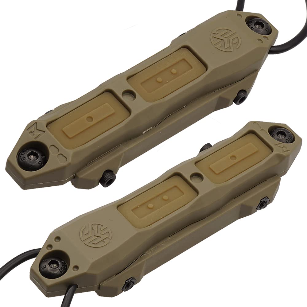 SOMOGEAR TAPS Dual Switch Replica with SUREFIRE and PEQ Plugs, 20mm Rail & M-LOK Mountable, Remote Switch (DE Dark Earth)