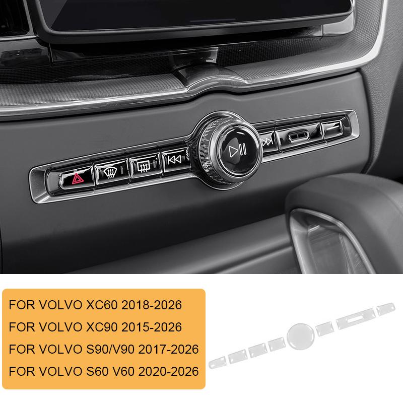 

Наклейки эпоксидные прозрачные на кнопки панели управления кондиционером центральной консоли салона автомобиля для Volvo XC60 S60 V60 XC90 S90 V90