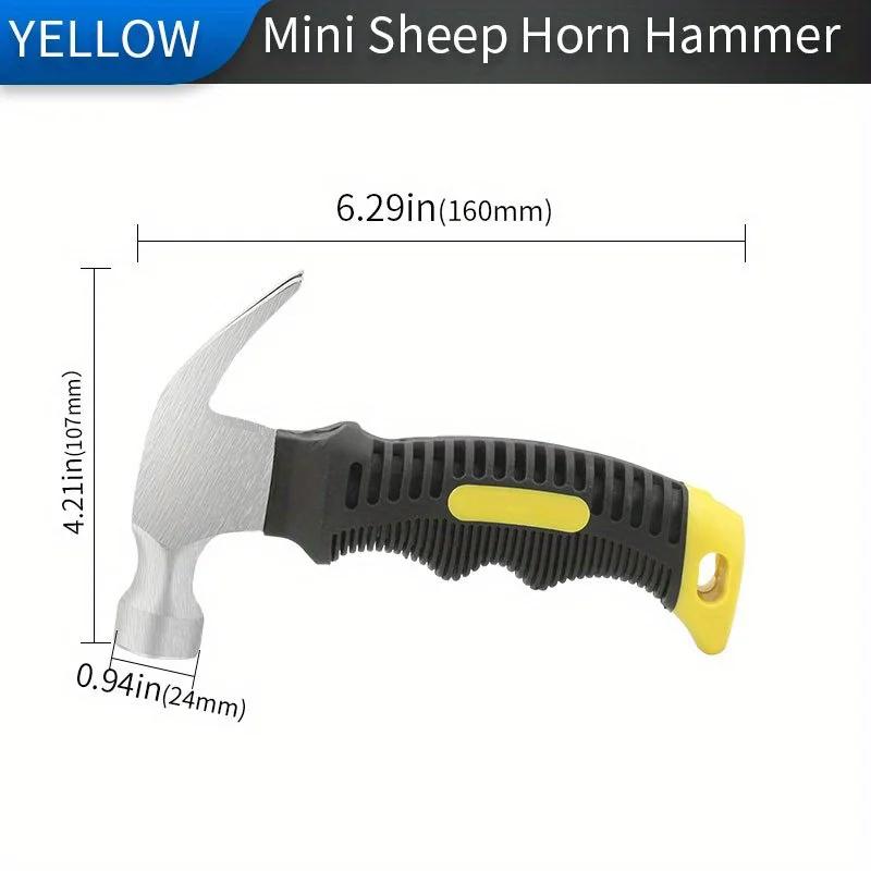 Multifunctional Mini claw Hammer  Engineering Handle Lightweight Portable Carpentry Window Breaking EDC Hand Tools Home
