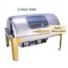 9L Roll Top Chafing Dish Buffet Set Food Pan Food Tray Warmer Serving Tray