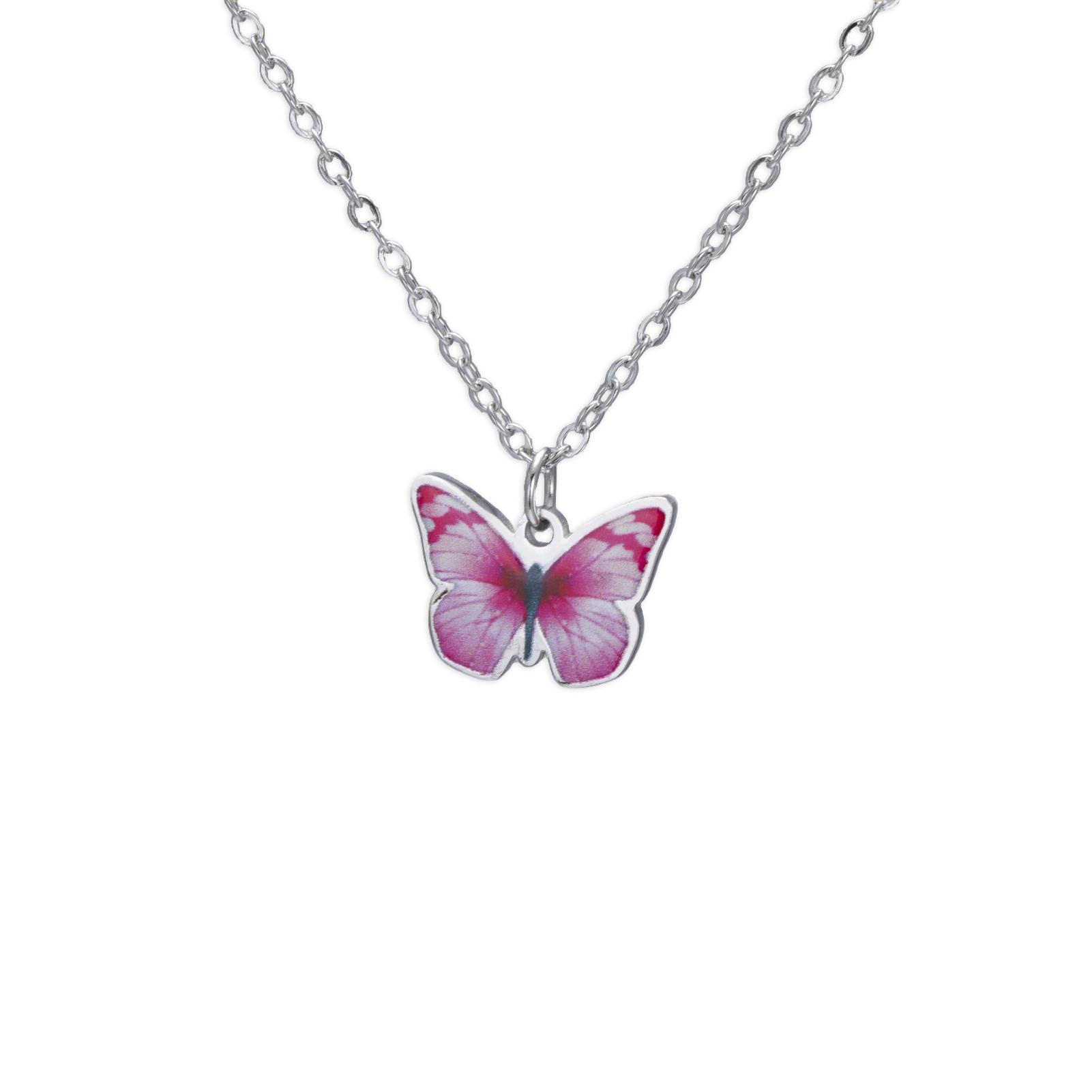 

Teamer Colorful Butterfly Necklace For Women Girls Gold Color Stainless Steel Birthday Fashion Jewelry Gift Wholesale 2026 New 45-50cm