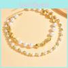 Vintage Artificial Pearl Necklace For Women With Geometric Pendant Elegant Autumn Winter Jewelry