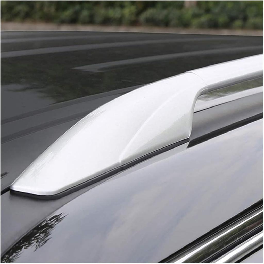 Silver ABS Roof Rack Bar Rail End Protection Replacement Cover Car Styling 4pcs,Compatible with Nissan Patrol Y62 2010-2015 2016 2017 2018