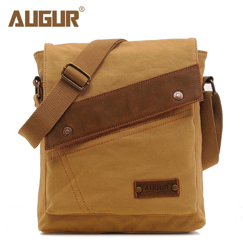 New Men's Bag Canvas Bag Men's and Women's Vertical Crossbody Bag Shoulder Bag European and American Retro