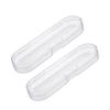 2 Pieces Clear Pencil Case Organizer Dustproof Multi Purpose with Lid,Storage Box,Container for