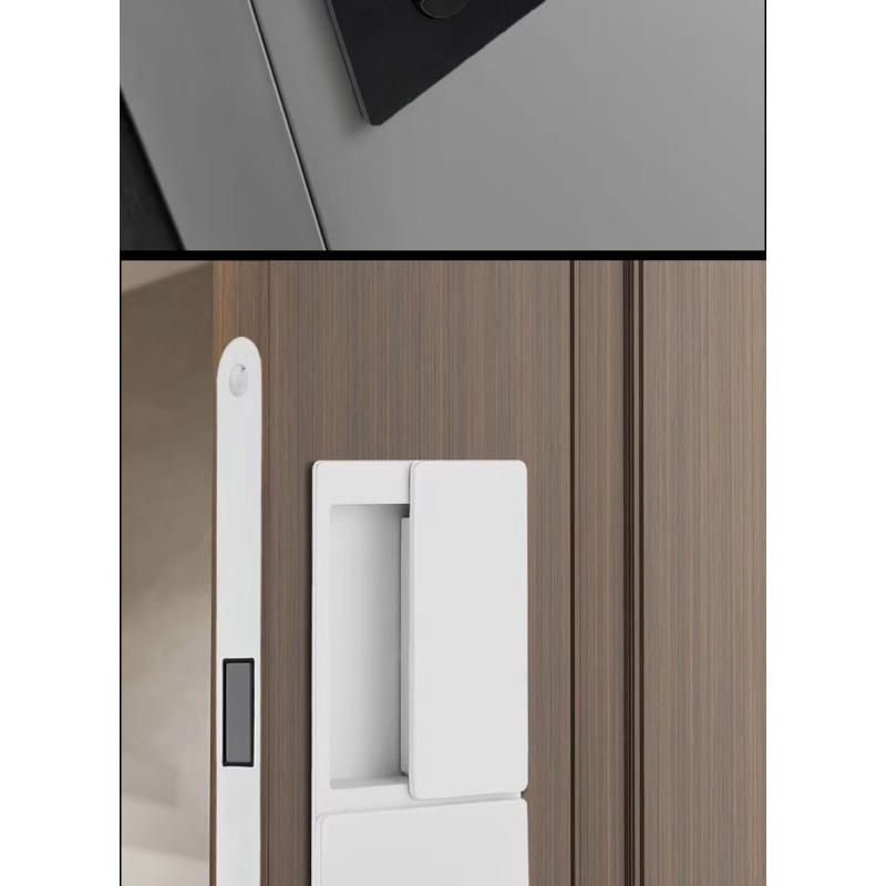 New Style Handleless Flat Lock Modern Bedroom Magnetic Recessed Door Handle Silent Push And Pull Invisible Sliding Door Lock