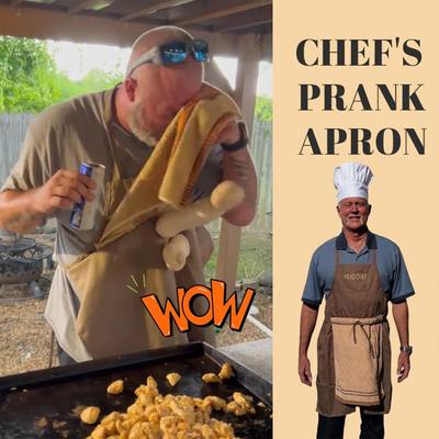 Funny Chef Apron Prank Gift for Kitchen Cooking Male Female Adult Unisex Cotton Aprons with Funny Design