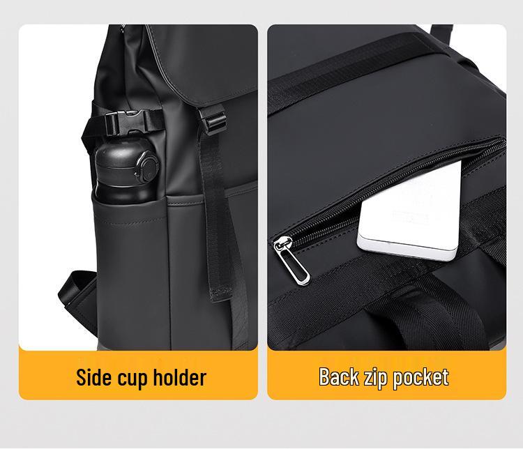 Men's Large-Capacity Water-Resistant Backpack - College Student Casual Laptop Bag