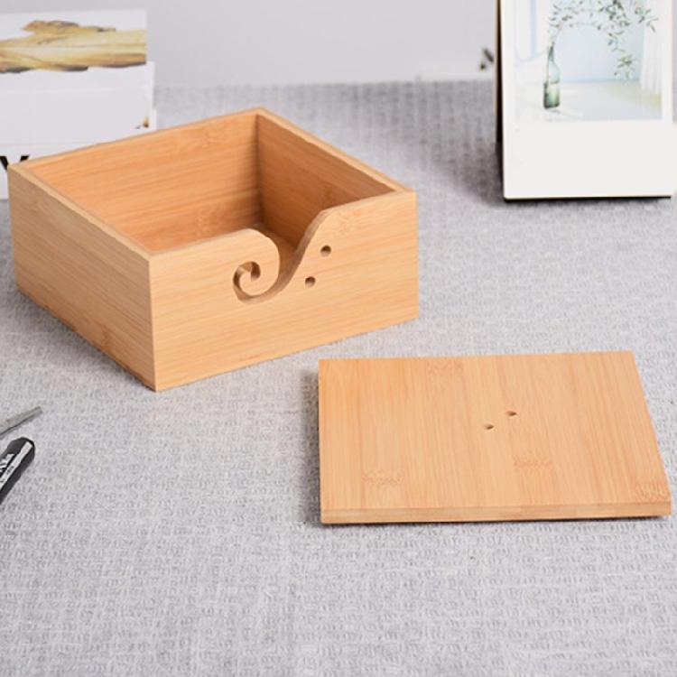 Wood Yarn Bowl with Lid Knitting Wool Organizers Knitting Yarn Holder Wood Yarn Dispenser Bowl for Crocheting Knitting