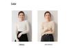 Autumn/Winter Women's Striped 100% Cashmere Round Neck Slim Knit Sweater