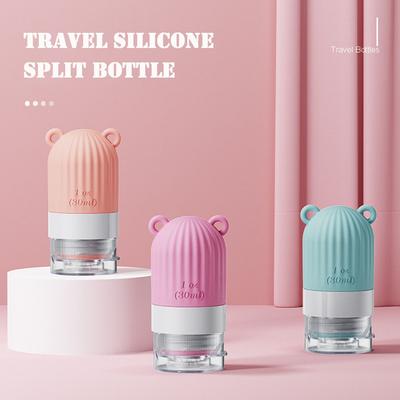 Silikonowy Pojemnik Kosmetyczny Dozownik Butelka Ściskana Wieczko Flip 30ml 60ml 90ml 120ml Butelka na Balsam Przenośne Puszki Podróżne Przechowywanie