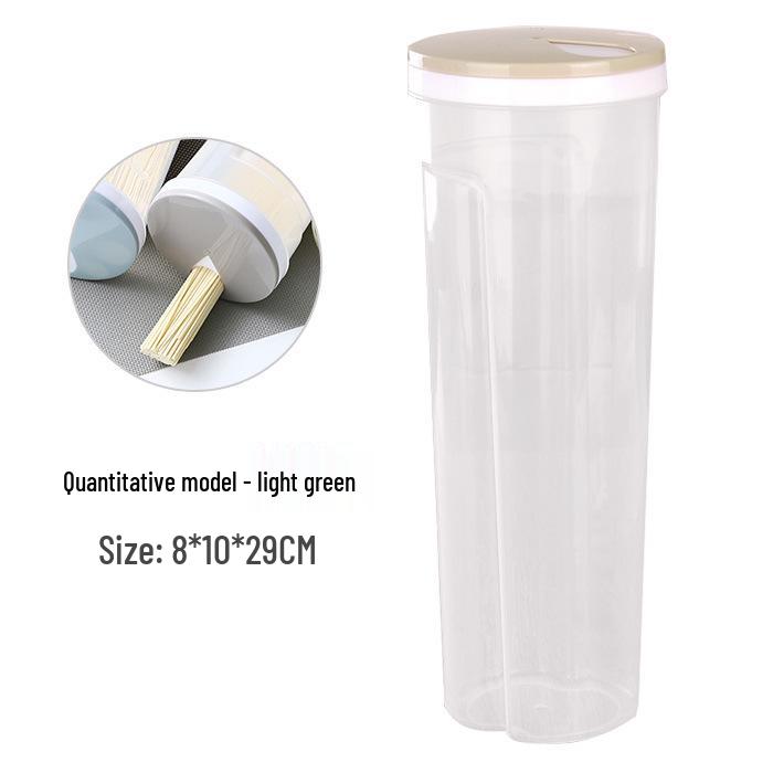 

Герметичный прозрачный контейнер для хранения лапши для спагетти и круп зелёный