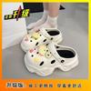 Fashion versatile and breathable cute bag head cool slippers 2025 summer and autumn new thick-soled hole shoes for women