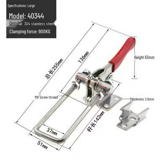 Verstelbare 304 Roestvrij Staal Klemhendel Sluiting Lock Gesp 4001 4002 03