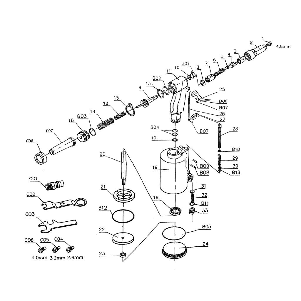 Automatic Air Rivet Nuts Pneumatic Nut Riveter Guns Industrial Hydraulic Pneumatic Riveter Automatic Rivet