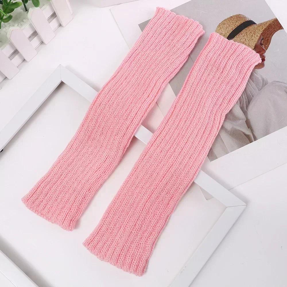 

Y2K Fingerless Mittens Women Knitted Gloves Cosplay Anime Gloves Winter Arm Warmers Punk Gothic Harajuku Knit Mitten Arm Sleeves one size