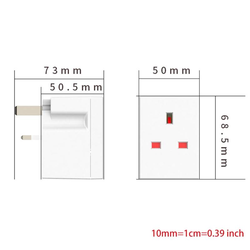 Power Extender Multiplug Block for Kitchen Office PC TV ndoor Lighting 250V 13 Amp 3 Way Triple Plug Adaptor Multi Plugs