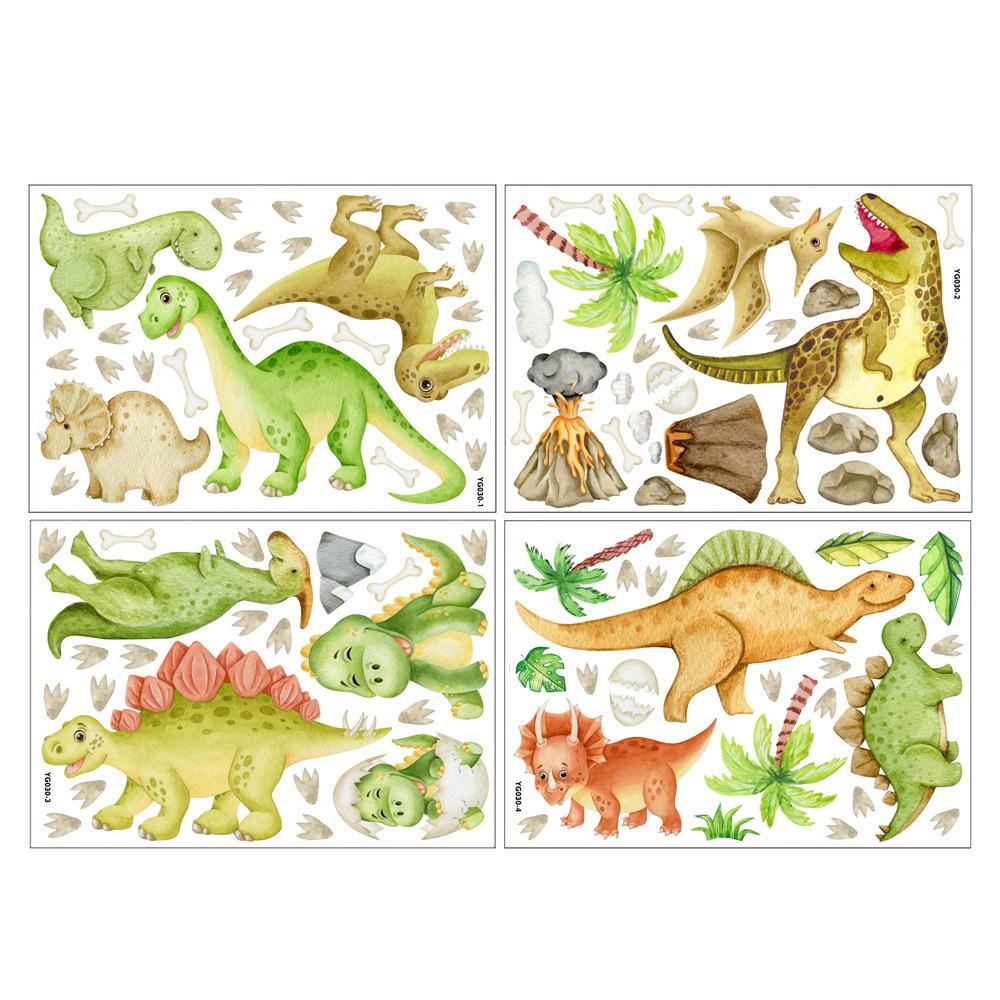 

Самоклеящиеся декоративные наклейки с динозаврами, светящиеся декоративные наклейки из ПВХ для гостиной