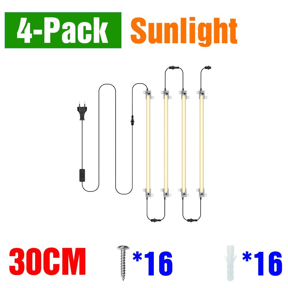 LED Plant Grow Lights Full Spectrum Indoor Hydroponics Seed Flower Vegetables Growth Box Cultivation Lamp EU plug 30/50CM AC220V