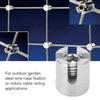 10Pcs Cross Cable Clamp Stainless Steel Wire Railing Clamp Fastener for Indoor Outdoor M12 5mm / 0.2in