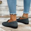 Large Size Single Shoes Women's Autumn New Fly-woven Mesh Surface Shallow Mouth One Pedal Lazy Flat Bottom Casual Women's Shoes