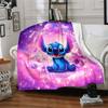Sparkle Heart Stitch Flannel Blanket Super Soft Warm Cozy Blanket for Sofa Bed Office Travel All‑Season Home Decor Gift