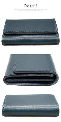 Navy_1 Tochigi Leather Business Card Holder, Card Case, for Men and Women, Genuine Leather, Made in Japan, Domestically Produced, Tanned Leather, Ligh