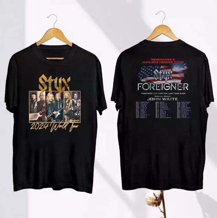 Styx Band Tour 2024 Shirt, 2024 Styx And Foreigner Band Tour Shirt, Styx Fan Gif S