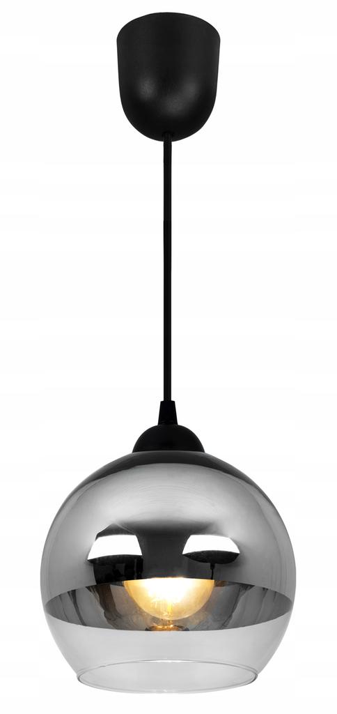 ELEGANTNÍ ZÁVĚSNÁ LAMPA, SKLENĚNÁ LAMPA, CHROMOVÁ LED