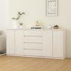 VidaXL Side Cabinets 3 Pcs White Solid Pine Wood