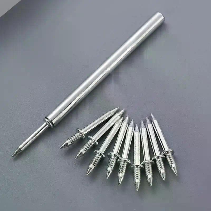 50/100pcs Pcs Double Head Nails Seamless Nails Skirting Thread Seamless Nail Without Marks Metal Rust-Proof Nails Wood No Trace