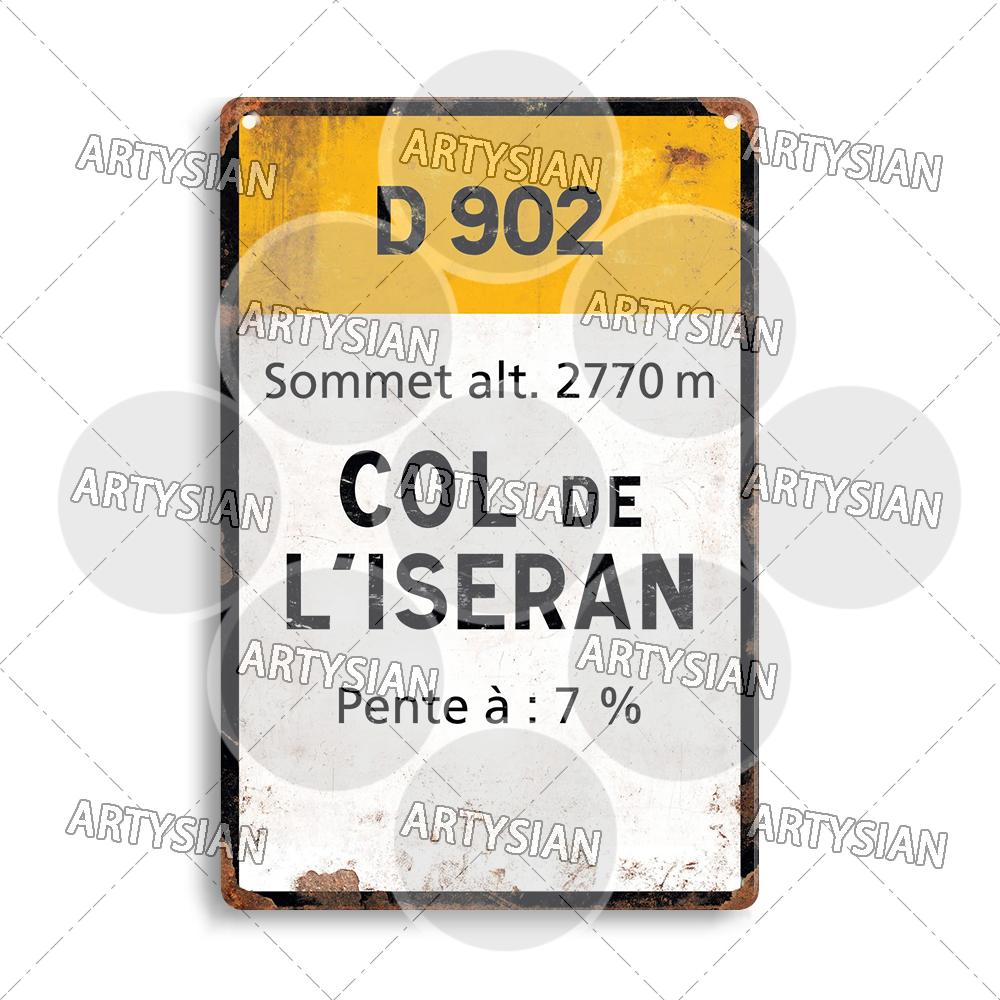 Tour de France Cycling Race Cycling Landmark Metal Plaque Road Signs Croix de FER Madeleine Tourmalet Luz-Ardiden Loze