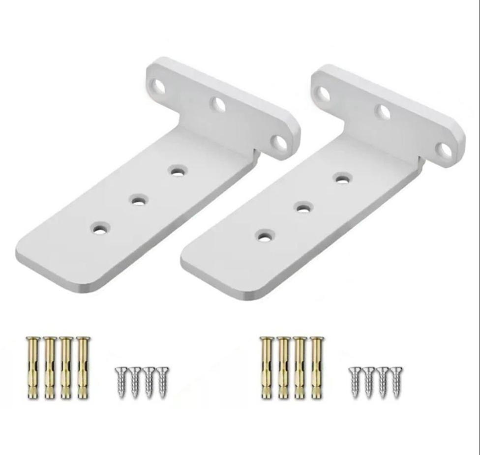 Wall tripod bracket 2pcs shelf support for partitions with thickened cold rolled steel structure black and white colors