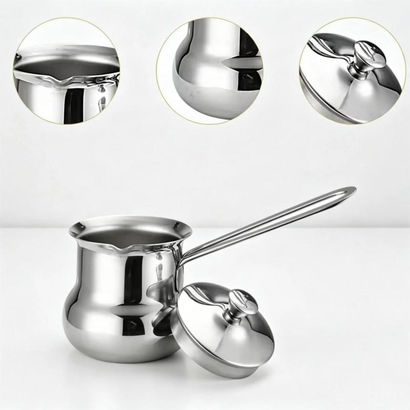 Stainless Steel Turkish Coffee Pot Pour Over Kettle With Eagle Spout Home Cafe Barista Use 180-1080ml