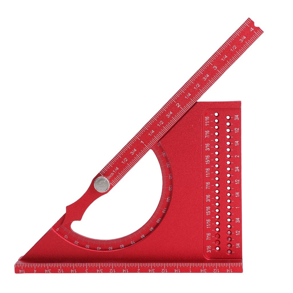 3D Woodworking Angle Ruler Half Round Triangular Ruler Multi Angle Measuring Square Protractor 0 180 Degree Adjustable