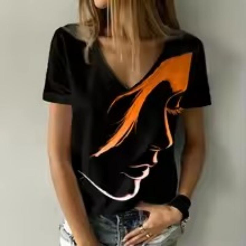 3D Printed Women's Short-sleeve T-shirt, Plus-size Women's Clothing, Fashionable and Versatile, Casual, Everyday Wear