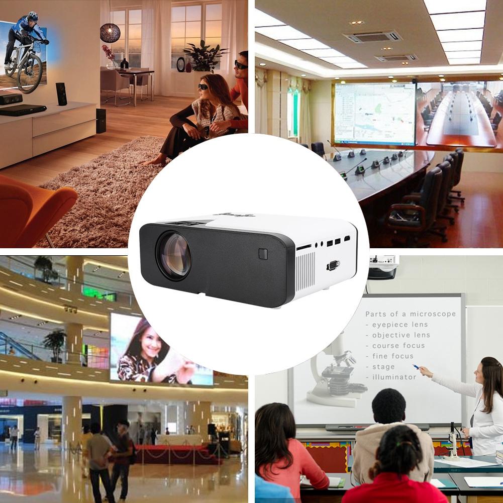 LCD Projector High Definition Built In Speaker 1280x720p for Home Office
