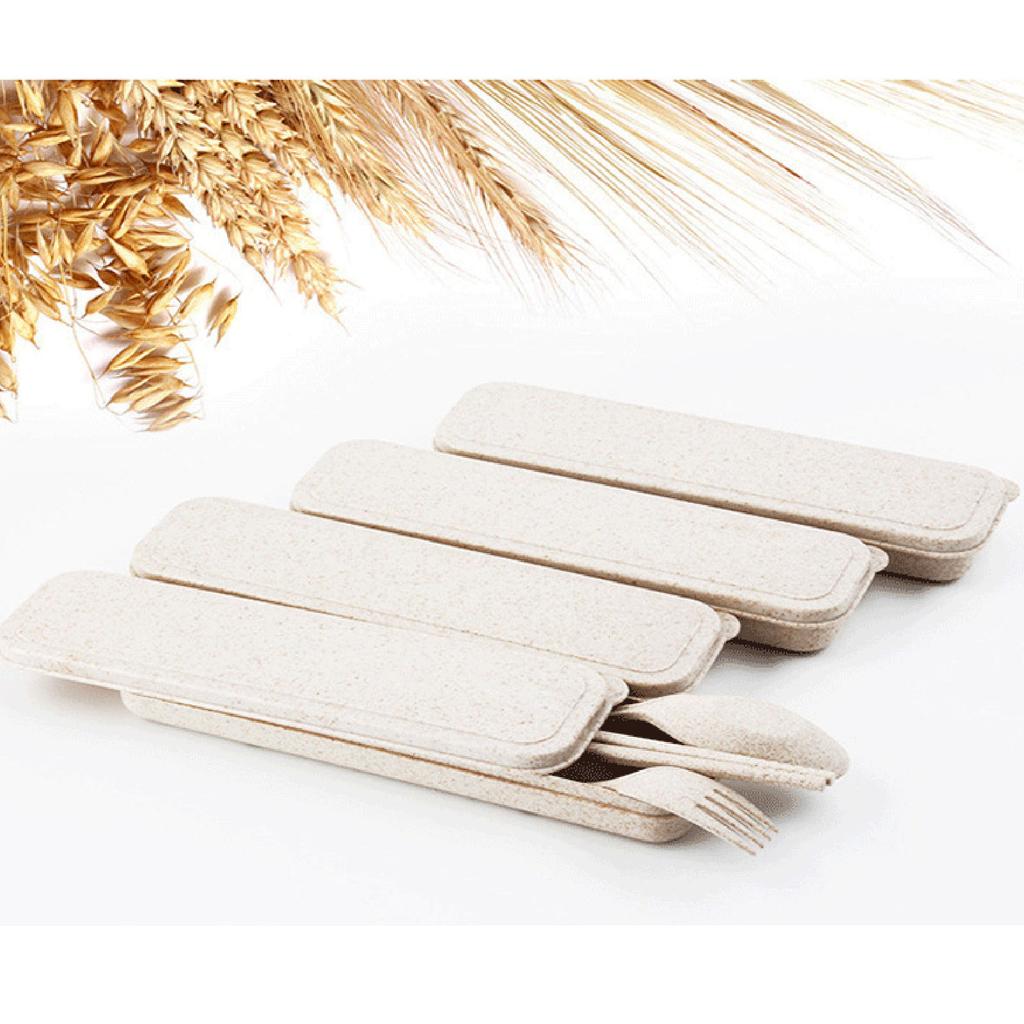 Reusable Travel Utensils Set with Case Portable Chopstick Fork Spoon Tableware Eco Friendly Cutlery Picnic Camping Utensils