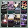 Coque de téléphone Miata 30ème Mx5 pour iPhone 15,14,13,12,11,Plus,Pro Max,XS,X,XR,SE,Mini,8,7 Silicone Souple Housse Noire