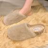 Women Flats Fur Mules Shoes Fashion Casual Slippers 2025 Winter New Home Shoes Cozy Designer Flip Flops Walking Mujer Zapatillas